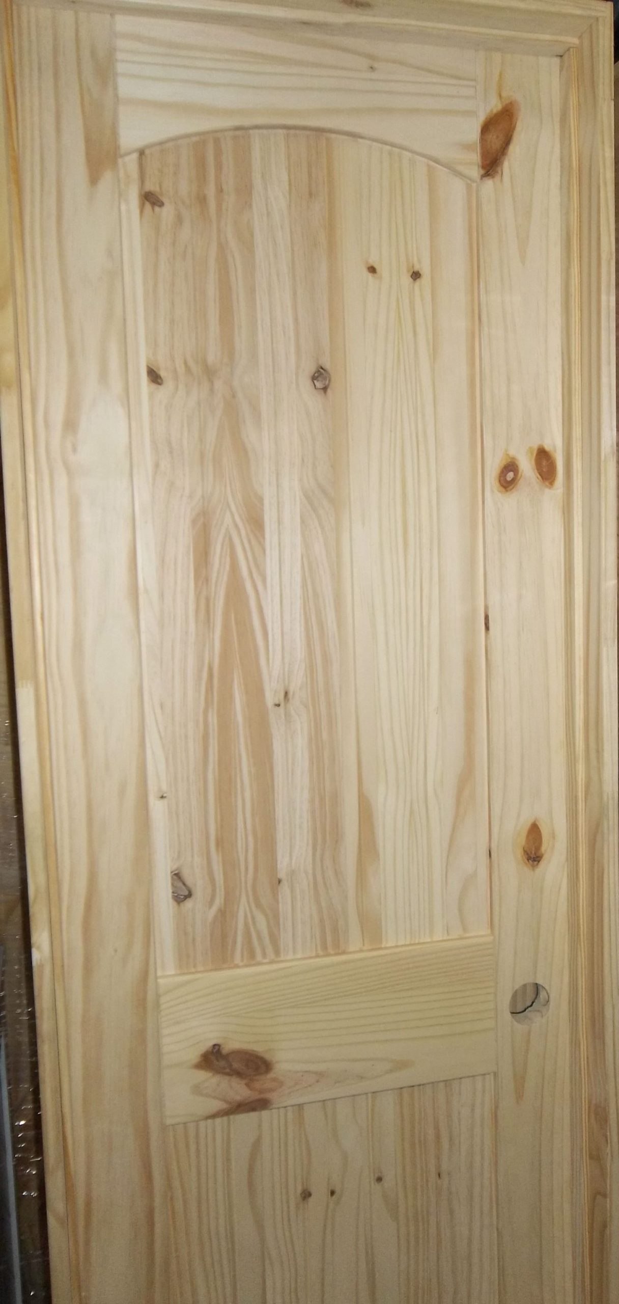 Interior Knotty Pine Door Unit
