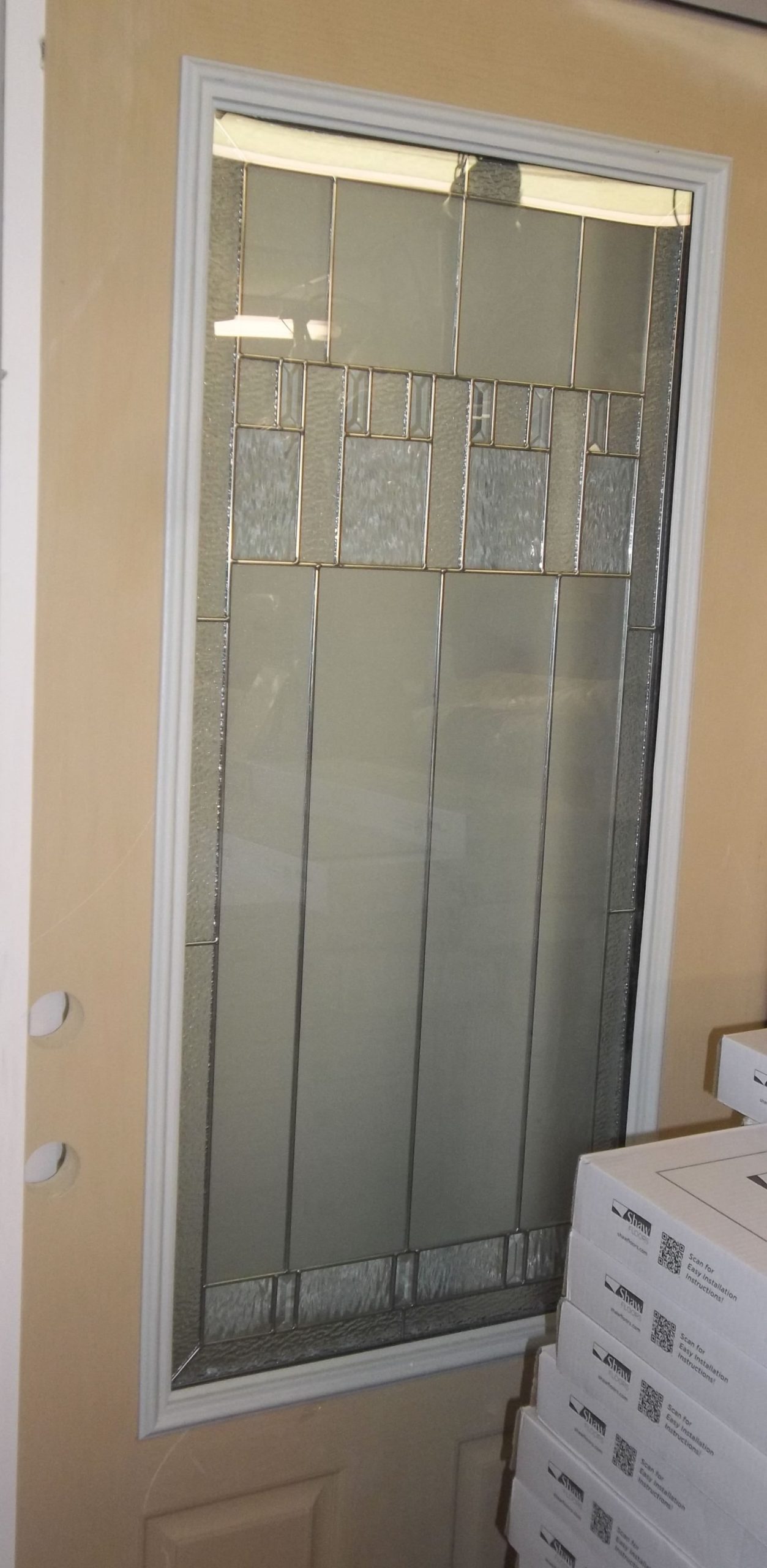 Decorative Glass Fiberglass Door Unit
