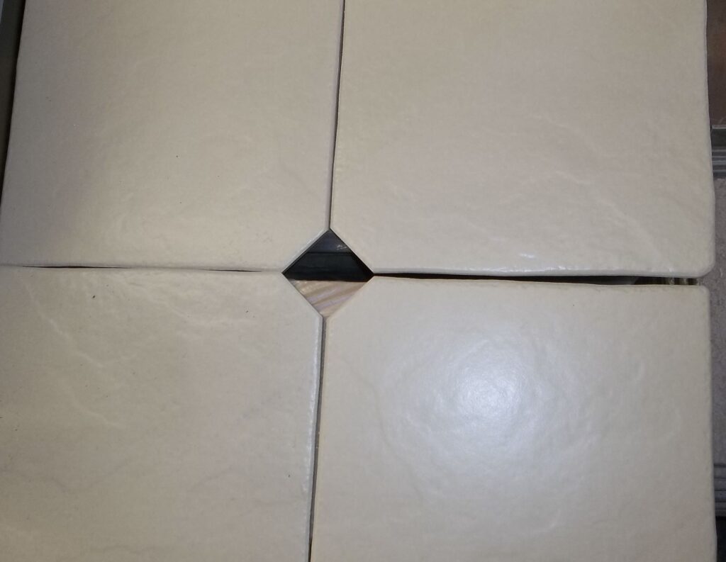 13x13 Parchment Clipped Corner Tile $.49 Sqft Diamond Tile NOT Included