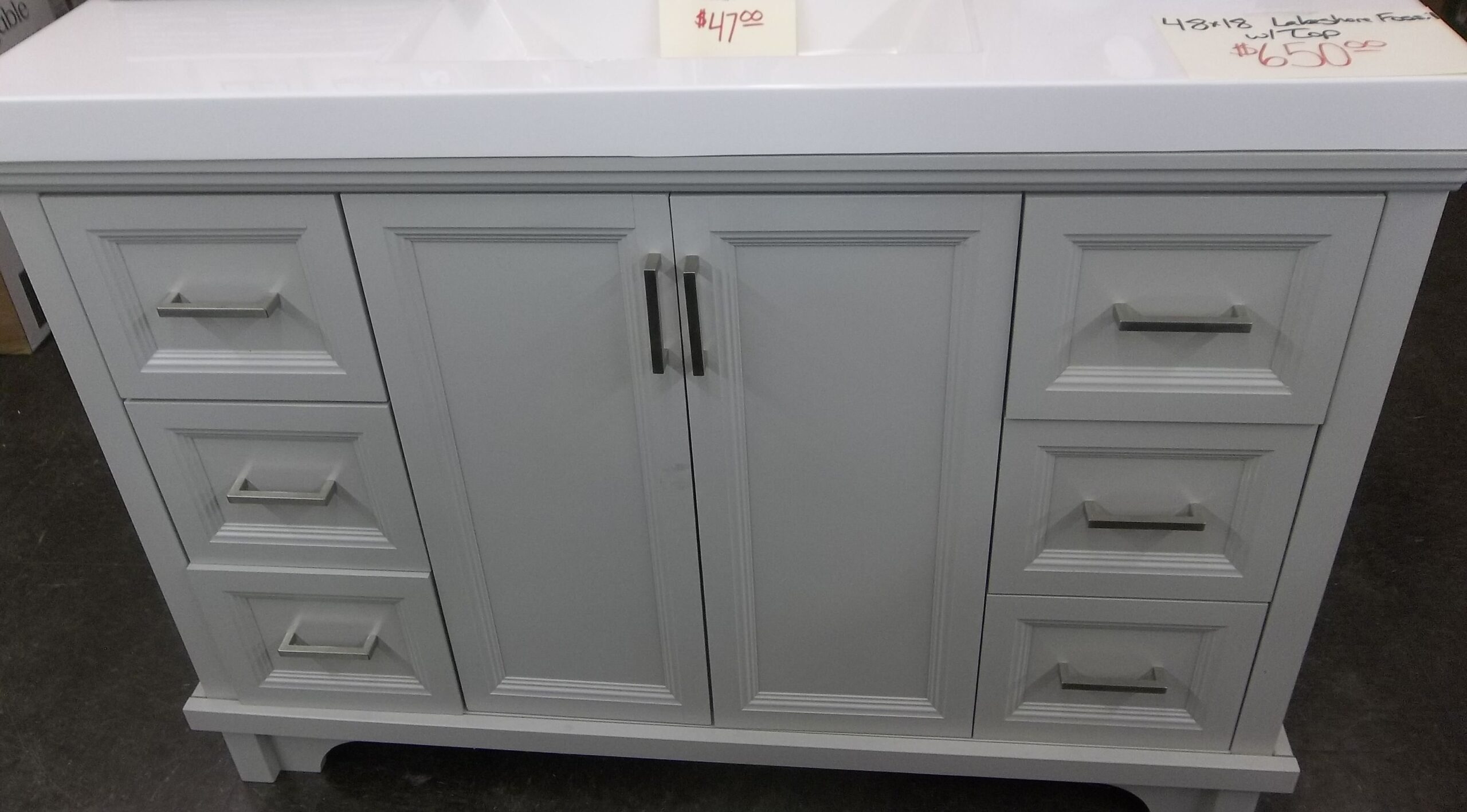 Lakeshore Fossil 48x18 Vanity w/Top $650