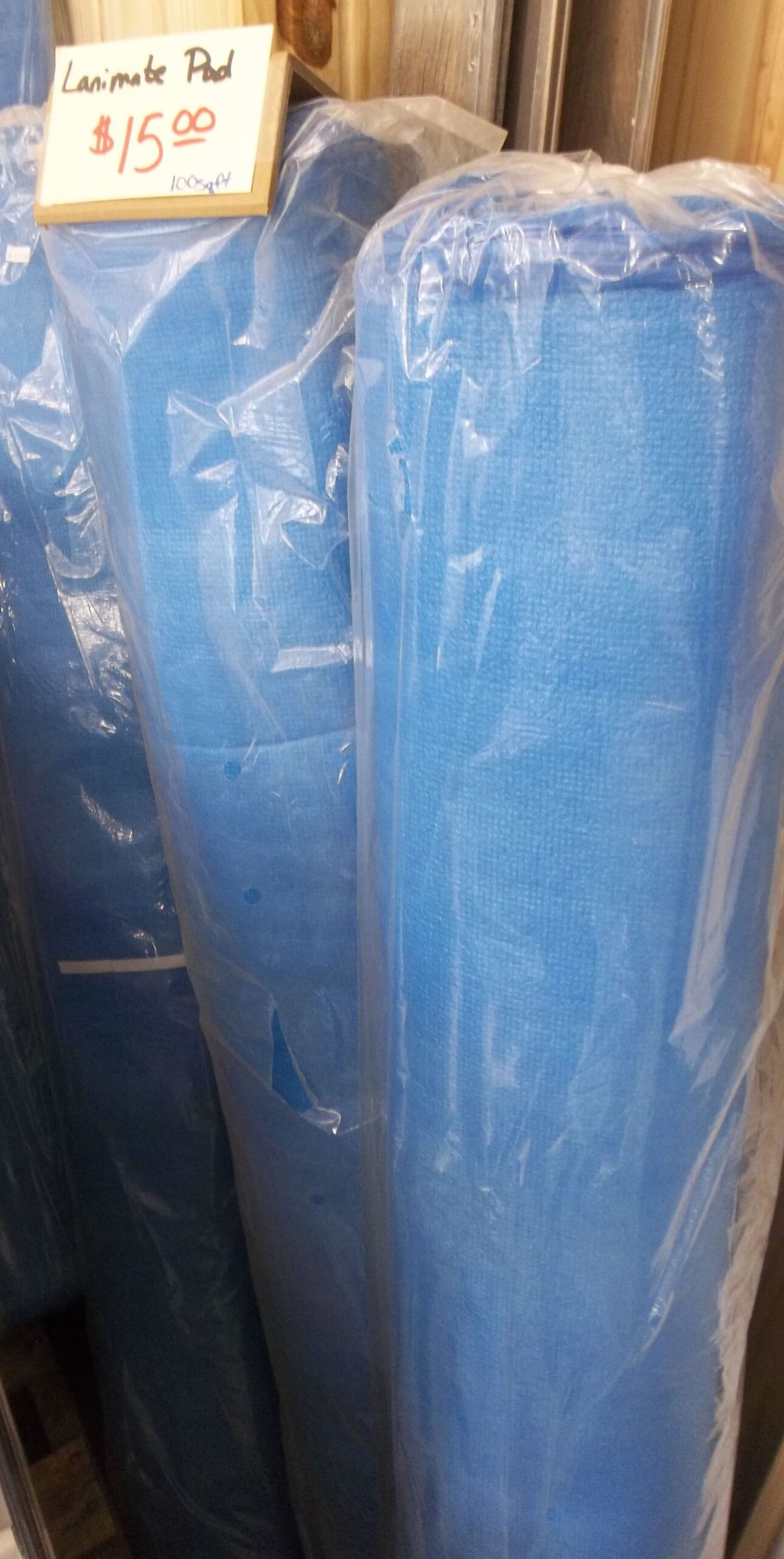 Laminate Pad $15/100sq ft roll
