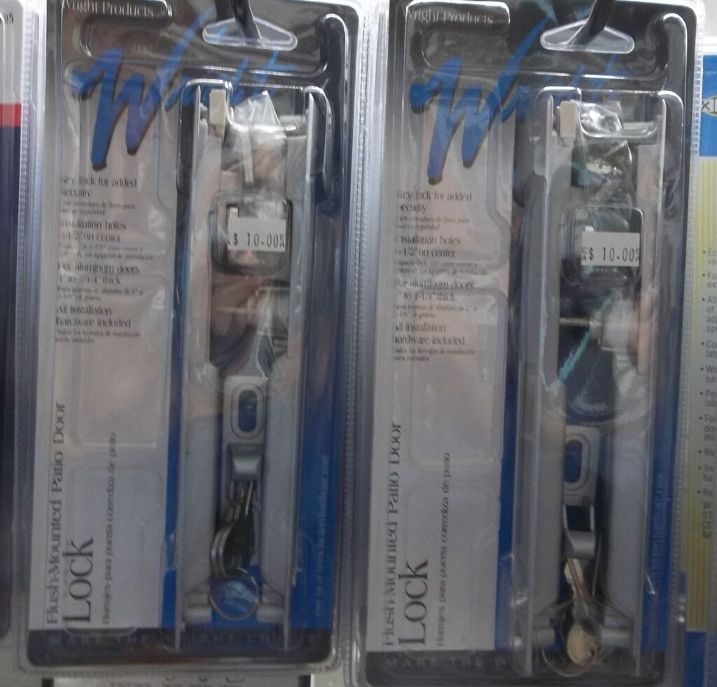 Patio Door Lock $10